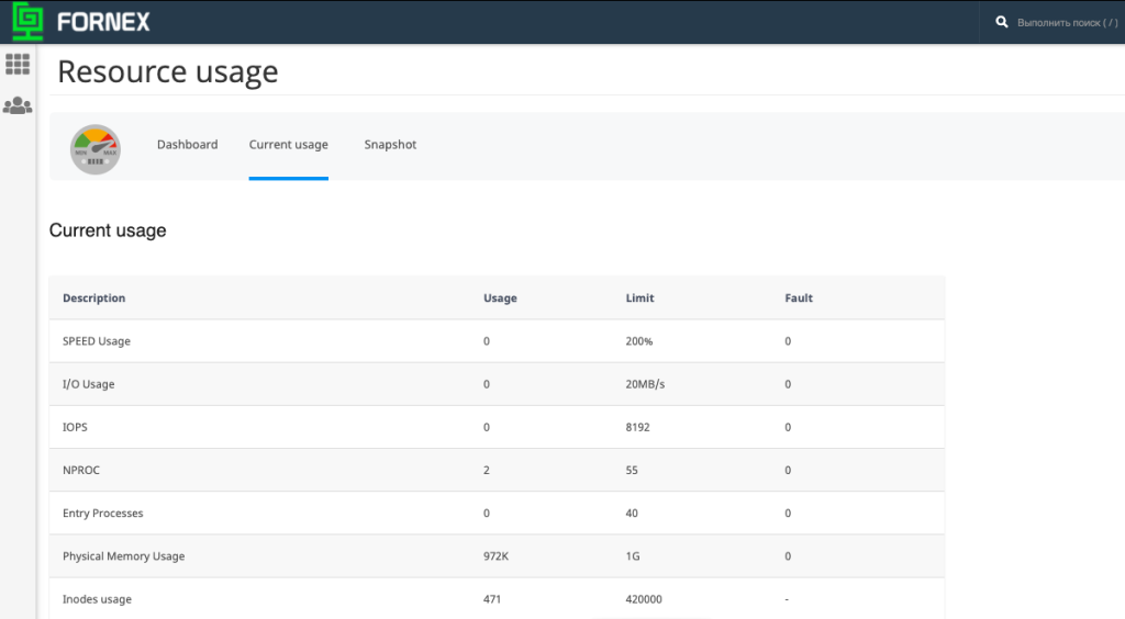 resource usage