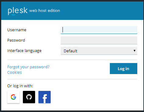 login to plesk