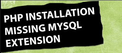 php installation missing mysql