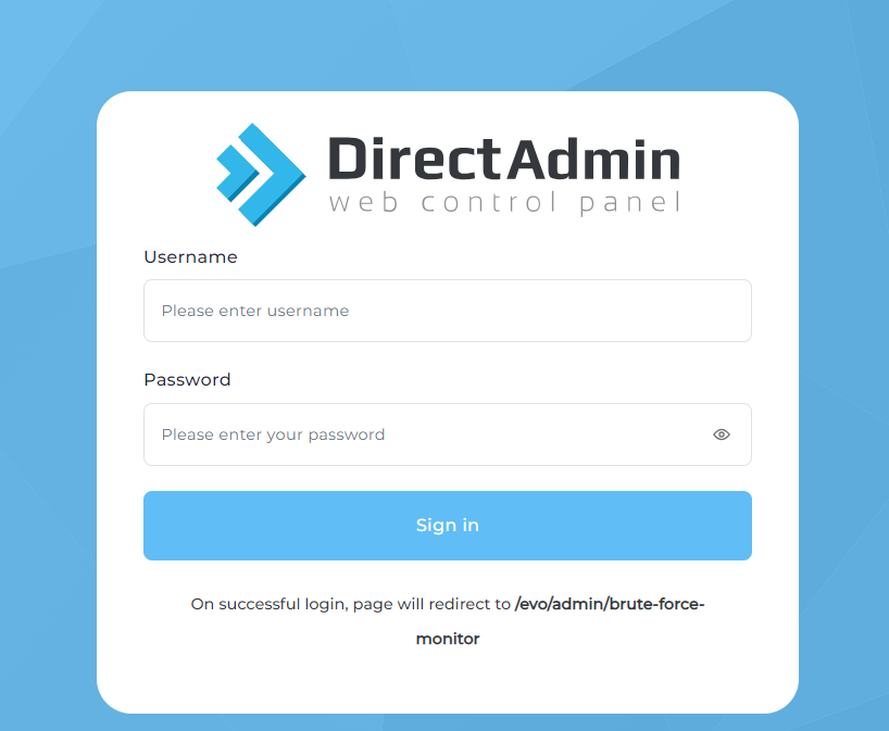 diretadmin control panel