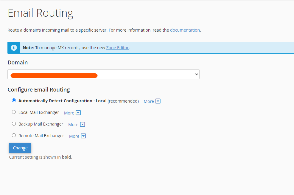 email routing in cpanel