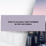 how to allow port number in csf