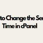 how to change the server time in cpanel