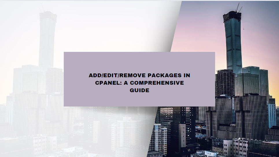 packages in cpanel