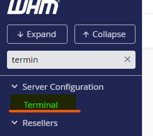 terminal in active processes