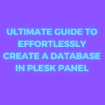 how to create a database in plesk panel