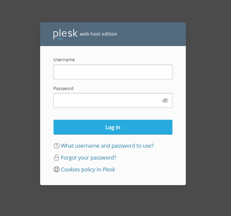 plesk control panel