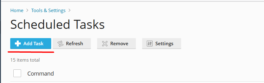 Add task in cron jobs