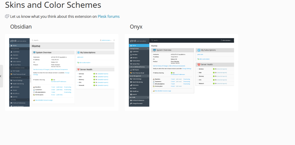 change skins and color schemes