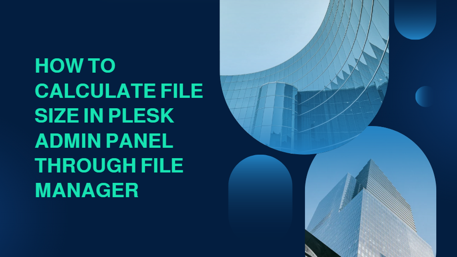 How to Calculate File Size in Plesk Admin Panel Through File Manager