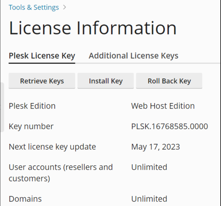 License information