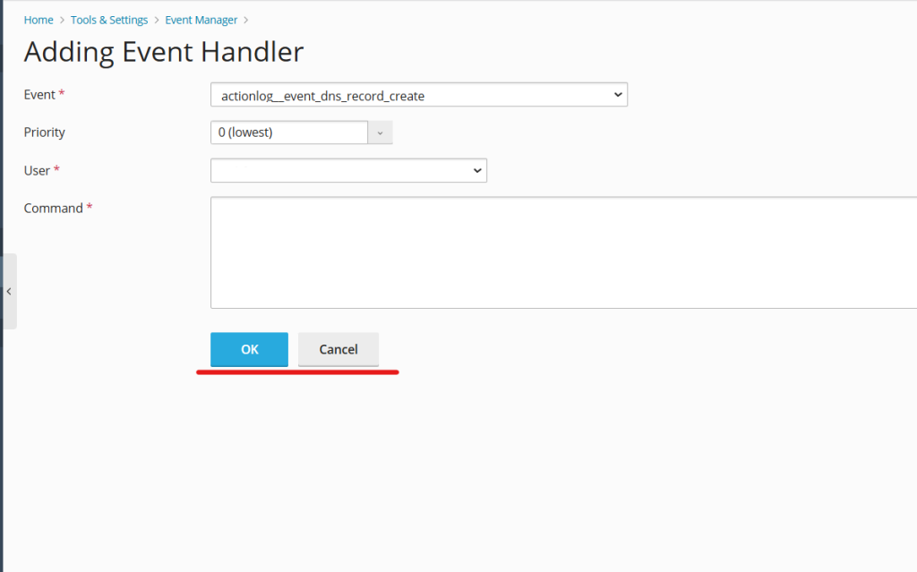 adding event manager